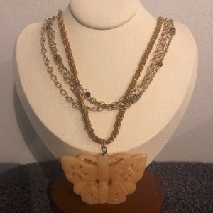 Banana Republic Butterfly Statement Necklace